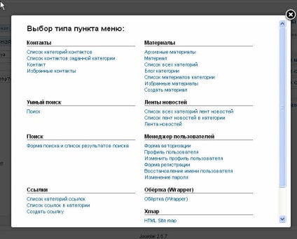 Redaktorovanie menüpontok joomla
