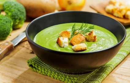 Recept püré leves brokkoli, titkos összetevőket és a választás