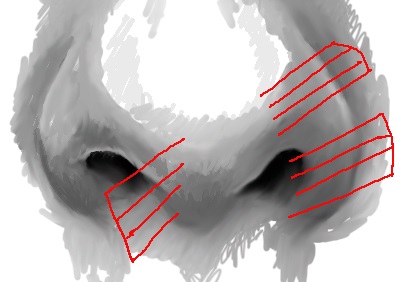Rajz az emberi orr - tanulságok Adobe Photoshop (3d 2d számítógépes grafika animáció építészet művészeti galéria video oktatóanyagokat tanfolyamok hírek vitatja vas fórum blog 3dmax maya ZBrush Adobe Illustrator photoshop egység turmixgépben vray mental ray renderman) Rajz az emberi orr - Adobe Photoshop leckék