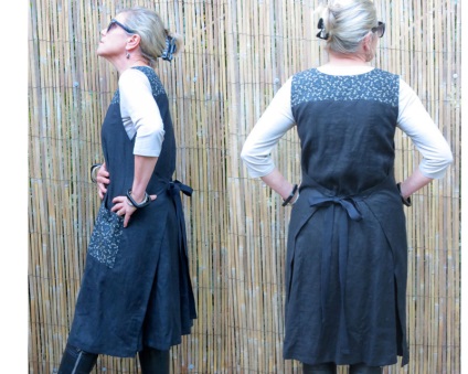 Aranyos nyári ruhát, kötényt a kezét, kézimunka (sundress-kötény) Aranyos nyári ruhát, kötényt a kezét, kézimunka