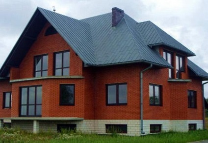 Házak építése vörös téglából Moszkva, árak, fotók, grafikonok, vélemények