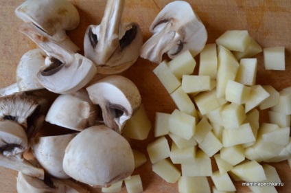 Tészta gombával - otthon recept (recept) Tészta gombával - otthon recept