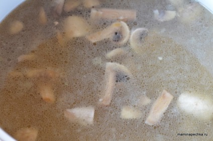 Tészta gombával - otthon recept (forralni főzzük perc) Tészta gombával - otthon recept