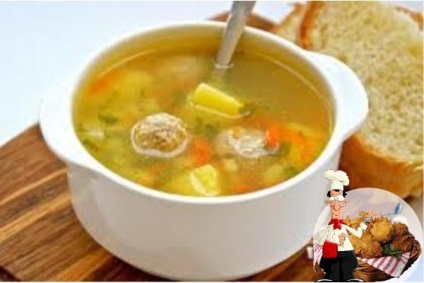 Leves darált hússal (főzés receptek fotók) Leves hússal