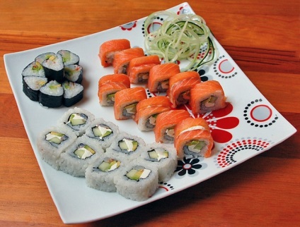 Sushi diéta fogyás, lehetséges, hogy lefogy a szárazföldön, mint a sushi és a tekercsek hasznos fogyás - a