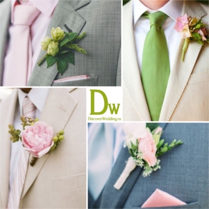 Esküvő kombinációja zöld és rózsaszín színekben