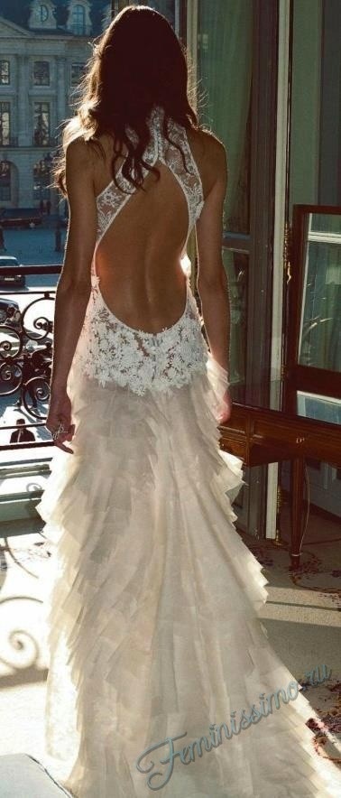 Esküvői ruhák nyitott hátsó - fénykép, női magazin