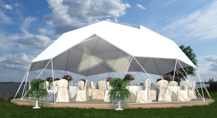 Az esküvői sátrak - egy elem a díszítés helyszíni esküvő a természet az oszlop kilépési regisztráció házasság