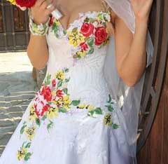 Hagyományos ukrán menyasszonyi ruhák - rusztikus stílusban divat