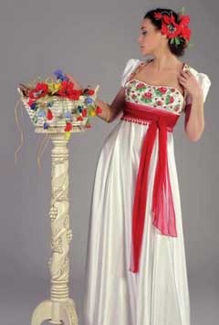 Hagyományos ukrán menyasszonyi ruhák - rusztikus stílusban divat