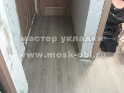 Fektetése laminált Z-alakú folyosón (előtér) Fektetése laminált Z-alakú folyosó