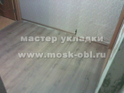 Fektetése laminált Z-alakú folyosón (előtér szóló, laminált Rublevskoe) Fektetése laminált Z-alakú folyosó