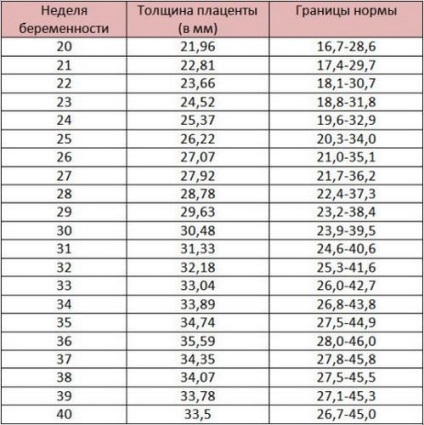 Megvastagodása a méhlepény a terhesség alatt 32 hét, 32 hét a terhesség