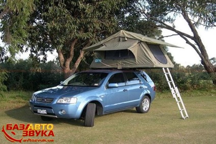 Kiválasztása egy sátorban a tetőn egy autó, vagy hogy a saját kezét - diy tetején lévő sátrat - tuning