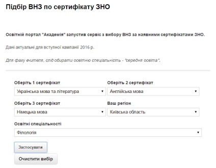 Ukrajnában a szolgáltatás kiválasztására egyetemi bizonyítványok UPE (igazolások) Ukrajnában a szolgáltatás kiválasztására egyetemi bizonyítványok UPE