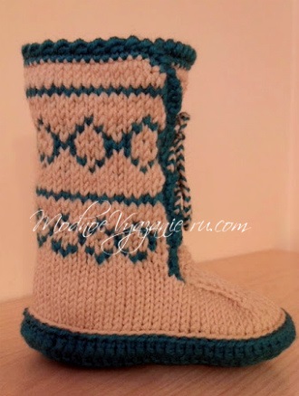 Kötés gyerekek UGG csizma - modnoe vyazanie (kötött) Kötés gyerekek UGG csizma - modnoe vyazanie