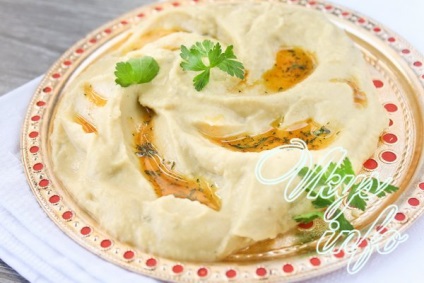 Humusz csicseriborsó recept fényképpel (csicseriborsó) Hummus csicseriborsó recept egy fotó