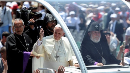 Örülök, hogy ellátogatott Armenia „- a pápa - barev ma