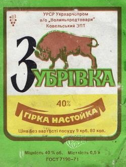 Fehérorosz vodka zubrovka - recept tinktúrák