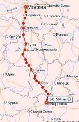 Hogyan juthat el Moszkva Voronyezs milyen közlekedési, hogy jobb