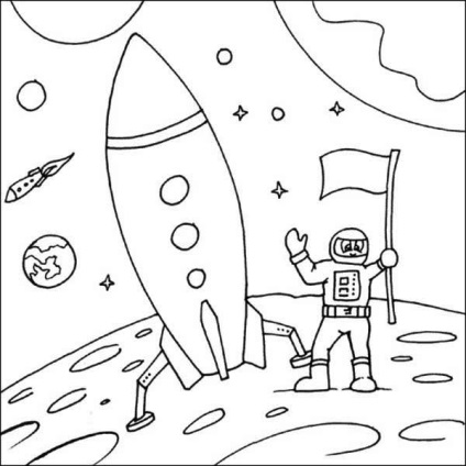 Hogyan kell felhívni a mintát a Űrhajózási Day változatai rajzok és kézműves
