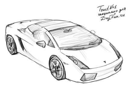 Hogyan lehet megtanulni rajzolni autó Lamborghini