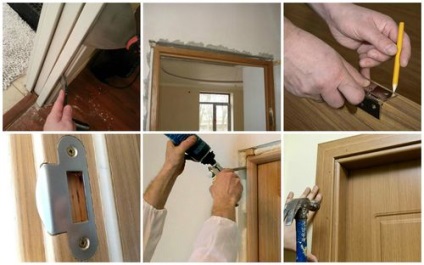 Hogyan kell telepíteni az ajtókeret a fotó és videó arról, hogyan kell beszúrni