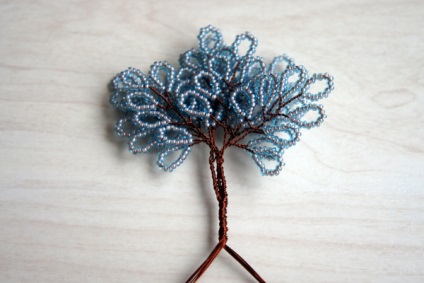 Miniatűr fa gyöngy „téli áttört”