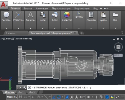 Eszköztárak és lapok AutoCAD