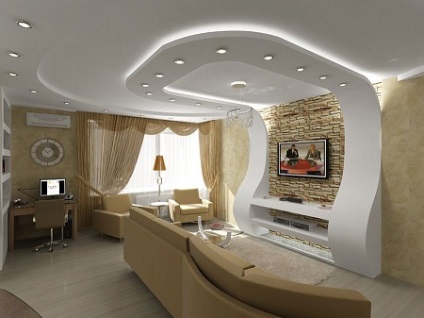 Mennyezet fotókeretek nappali duplex háttérvilágÃtással, design ...