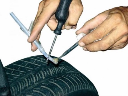 Javítása oldalsó csökkenti nélküli gumiabroncsok az autók és teherautók a kezüket