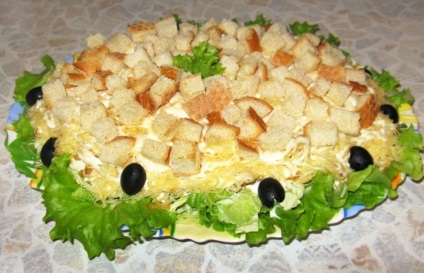 Saláta kekszet és a kukorica recept (saláta) Saláta kukorica és kekszet recept