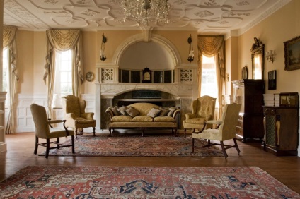 Empire stílusú belsejében a nappali, konyha vagy hálószoba, modern kialakítása és elrendezése
