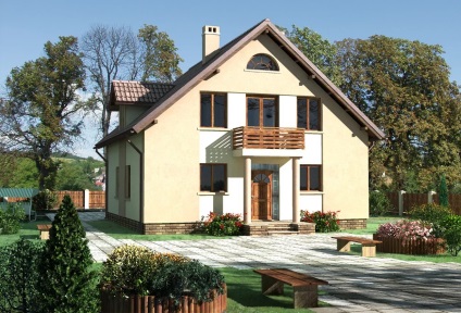 Épület egy ház, amely a polisztirol (építőköve) Épület egy ház: polisztirol