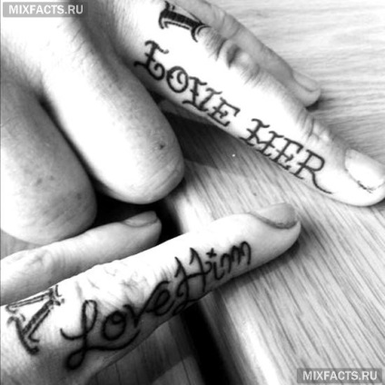 Tattoo ujján a legjobb ötletek (fotó)