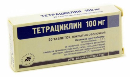 A tetraciklin akne - véleménye, tabletta, kenőcs, használati utasítások, ha segít