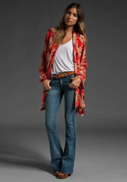 Kimono Jacket, mit viseljen könnyű nyári változat (dzseki) Kimono Jacket, mit viseljen könnyű nyári változata