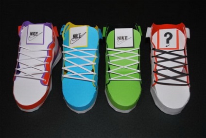 Papír cipők nike (papír cipők) Papír nike cipők