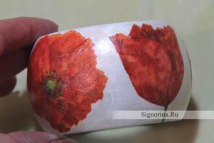 Decoupage fa karkötő nyáron (decoupage) Decoupage fa karkötő nyári