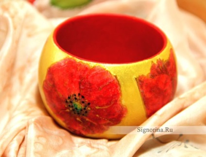 Decoupage fa karkötő nyári (decoupage fa karkötő) Decoupage fa karkötő nyári