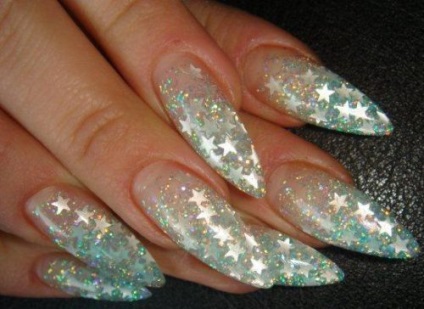 Nail design csillogás, akkor kell alkalmazni, és díszíteni körmök csillogás (csillogás) Nail design csillogás, akkor kell alkalmazni, és flitterek díszítik a körmök
