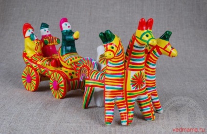 Filimonovskaya festés és minták (egy gyönyörű fehér színű) Filimonovskaya festés és minták