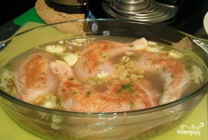Hajdina, főtt csirkével - lépésről lépésre recept fotók