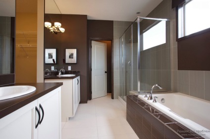 Belsőépítészeti és kivenni a barna fürdő szoba csokoládé hangok