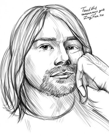 Hogyan kell felhívni a ceruzát szakaszában Kurt Cobain