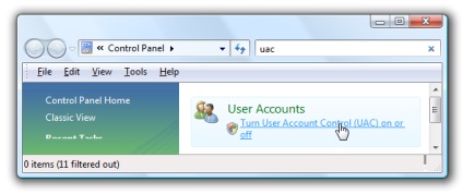 Ahogy letilthatja a felhasználói fiókok felügyelete (UAC) a Windows 7 vagy Vista