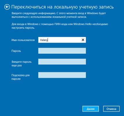 Hogyan megy az online Microsoft-fiók egy helyi offline fiókot Windows 10 vagy 8