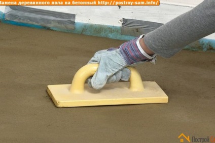 Hogyan készítsünk egy betonon, hanem a fa padló utasításokat fotókkal