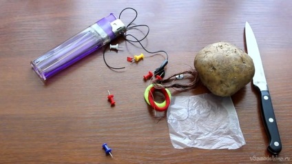 Hogyan készítsünk egy primitív rádió burgonya (krumpli) Hogyan készítsünk egy primitív rádió burgonyából