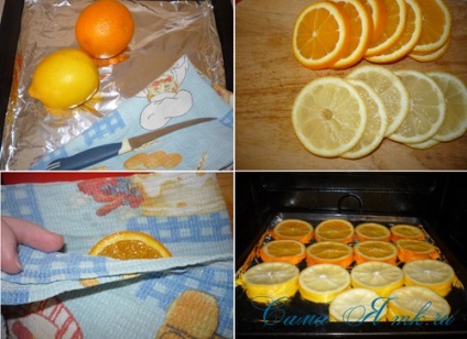 Hogyan szárítsuk meg a szelet citrusfélék, magam